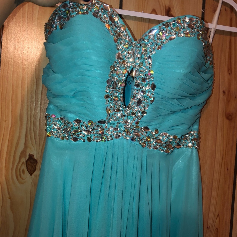 Blue prom dress